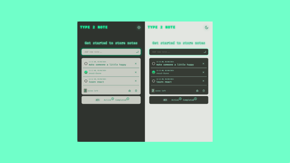 Type2Note App