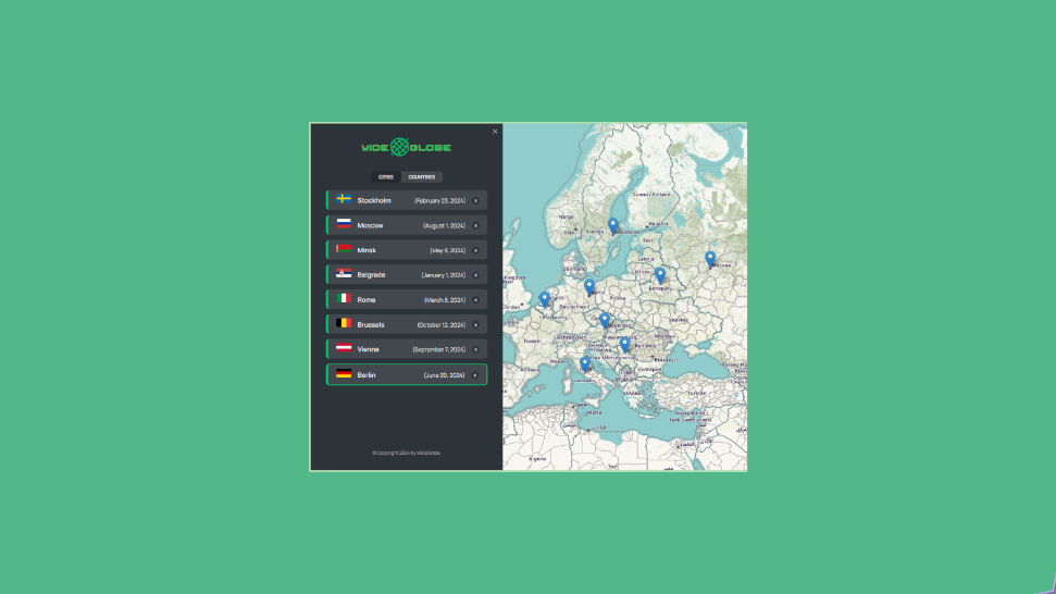 WideGlobe App